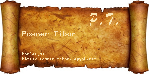 Posner Tibor névjegykártya